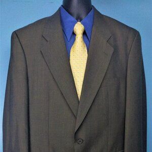 Halston Designer Brown Window Plaid 2 pc Suite 2 Button Coat 41 Pants 36 US Made